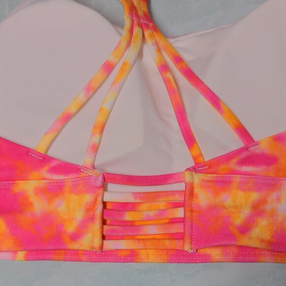 Wildfox Sweat Sports Bra in Pink and Orange Tie Dye – Size M – NWT - Picture 5 of 10